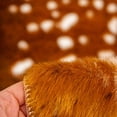 thumbnail image 4 of Faux Fur Sika Deer Print Carpet Artificial Animal Cowhide Skin Area Rug Mat For Home Office, Bedroom, Livingroom 5.2x6.5ft, 4 of 9