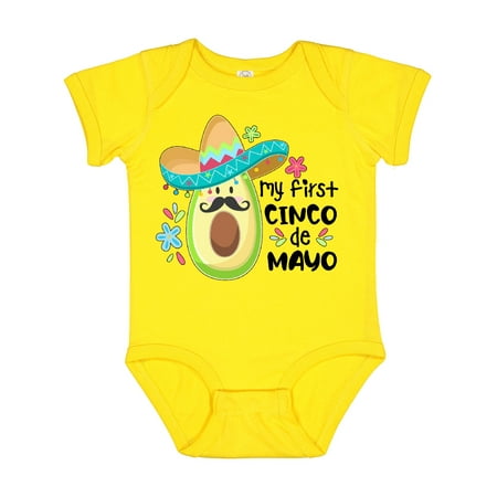 

Inktastic My 1st Cinco De Mayo Avocado in Sombrero Gift Baby Boy or Baby Girl Bodysuit