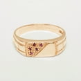 thumbnail image 2 of LBG British Made 18k Rose Gold Natural Ruby Mens Band Ring - 25 size options - Size 8.25, 2 of 6