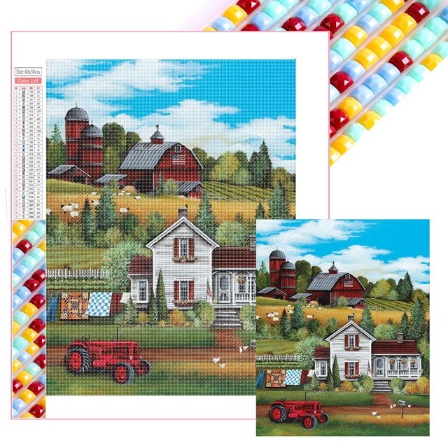 Kit Con Cuentas Cuadradas 5D DIY Del Arte 45x55cm