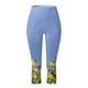 thumbnail image 4 of Moda mujer cintura elástica Yoga deporte Floral estampado pantalones Leggings pantalones recortados Fridja  alkflakhf38122, 4 of 5