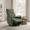 Dark Green, variant on Leumius Swivel Recliner Chair,270° Swivel Rocker Chair for Adults,Small Rocking Recliner for Small Spaces, Upholstered Fabric Glider Recliner Nursery,Living Room Chair,Theater SeatingBeige