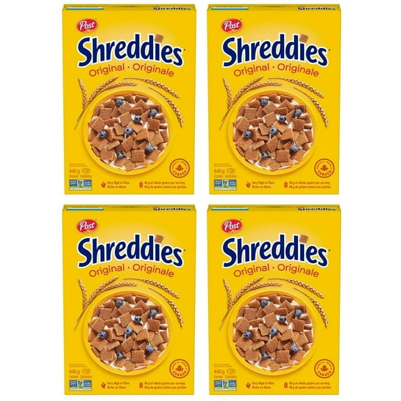 Post Shreddies Original Breakfast Cereal, 440g (4 Pack)