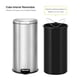 thumbnail image 3 of Bote de basura EKO Serene 30L Acero Inoxidable Cocina Cierre Suave, 3 of 5