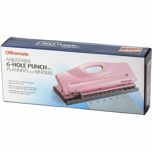 Officemate Diary 6-Hole Punch, Pink (90161)