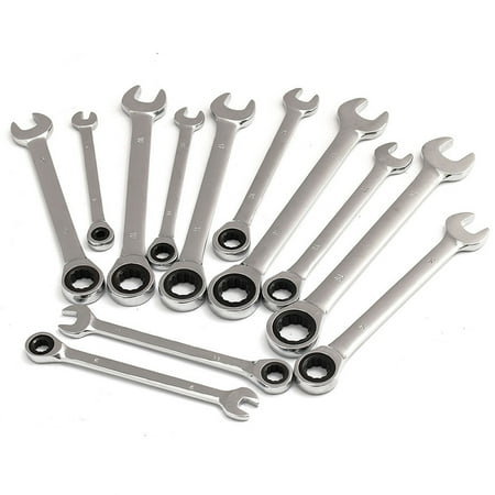 

BE-TOOL Dual Fixed Head Ratchet Wrench Chrome Vanadium Steel Repair Machine Auto Tool Silver 17MM