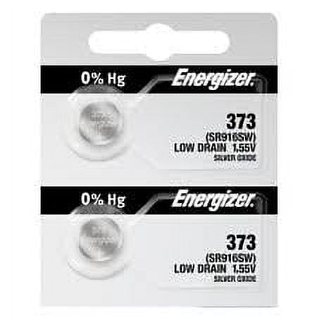 Energizer 373 - SR916 Silver Oxide Button Battery 1.55V - 2 Pack