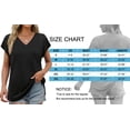 thumbnail image 6 of MOSHU V Neck T-Shirts for Womens Plus Size Side Split Short Sleeve Shirts Loose Fit Tee Dressy Casual Women Tops, 6 of 12