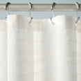 thumbnail image 5 of TOWN & COUNTRY EVERYDAY Sophia Textured Solid Cotton-Rich Breathable Fabric Shower Curtain with Reinforced Buttonhole Top Hem, White, 70"x72", 5 of 10