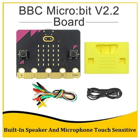

BBC :Bit V2.2 Go Kit Built-in Speaker Microphone Touch Sensitive DIY Programmable Development Board+Protective Case