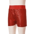 thumbnail image 3 of TiaoBug Kids Girls Sparkly Sequins Boxer Shorts Ballet Sport Shorts Hip Hop Jazz Ballet Dance Boyshorts Red 5-6, 3 of 7