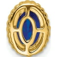 thumbnail image 4 of 14K Yellow Gold Oval Sapphire Chain Slide (Width 7) (Length 9) - Jbsp, 4 of 5
