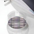 thumbnail image 6 of Round Glass Ashtray 8.5×3.5in Non-Bubble Anti-Rolling Edge Smooth Not Hurt Hands For Living Room Bedroom Work Hotel Office Car Purple Buffalo Plaid Check Tartan Scotland_3, 6 of 8