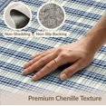 thumbnail image 6 of ODIKA Layering Vintage Striped Gingham Border Farmhouse Felpudo Front for Guest Room, Lounge, Apartment, Non-Slip Low Profile, 6 of 7
