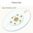 thumbnail image 3 of Sumdeal Double Layer Rotating Glass Tabletop - 30" Tempered Glass, 360° Swivel, Modern Clear Glass Turntable for Dining Room, Living Room, and Home Office,Golden, 3 of 9