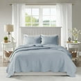 thumbnail image 2 of 3 Piece Reversible Scalloped Edge Quilt Set Blue Full/Queen, 2 of 14