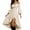 Beige, variant on Xijirk Women Pirate Costume Off Shoulder Tiered Ruffle Sleeve High Low Dress for Halloween and Renaissance Themed Party,M
