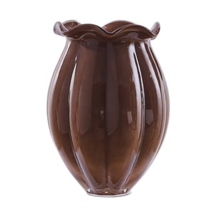 Home Decor Collection 9 In Brown Milky Glass Vase