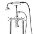 thumbnail image 5 of Eisen Home SevenFalls 8019 Telephone Double Lever Handles Clawfoot Floor Mounted Tub Filler with Handheld Shower Brushed Gold Brushed, 5 of 5