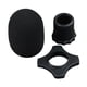 thumbnail image 4 of Parabrisas de micrófono de mano con soporte de silicona para varilla inferior antiviento Negro, 4 of 9