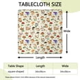 thumbnail image 2 of Red Mushroom Frog Light Pattern Square Fitted Tablecloth with Elastic Edge,Square Table Cover,Washable Elastic Table Cover for Home Kitchen Party Decor 34"x34", 2 of 6