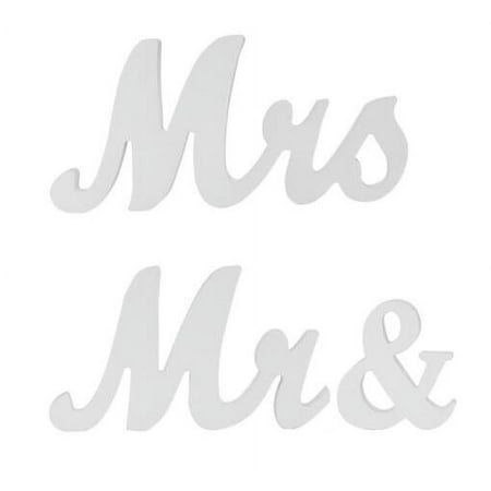 

NUOLUX 1 Set Wedding Valentine s Day Wooden Sign Mr & Mrs Table Decorations Desktop Centerpiece