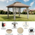 thumbnail image 5 of Roromall Pop Up Canopy Gazebo Tent with Mosquito Netting & Water Resistant Canopy with Roller Bag, Instant Setup Outdoor Shelter for Backyard, Patio, Parties, Weddings, Outdoor Dining, 5 of 8