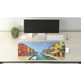 thumbnail image 2 of Colorful Computer Mouse Pad, Landscape Image of Venice Landmark Burano Island Canal Houses and Boats in Italy, Rectangle Non-Slip Rubber Mousepad Large, 31" x 12", Multicolor, by Ambesonne, 2 of 2