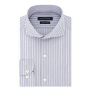 TOMMY HILFIGER Mens Light Blue Striped Collared Classic Fit Dress Shirt M 15.5- 32/33