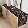 thumbnail image 4 of Watercolor Flowers Table Runner 108 Inches Long Farmhouse Dress Scarves, Farmhouse Floral Vintage Black Dining Tablerunner for Coffee Table/Kitchen Island/Party Décor, 13" x 108", 4 of 8