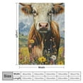 Autua Flower High Land Cow Blanket Ultra Soft, Plush, Lightweight
