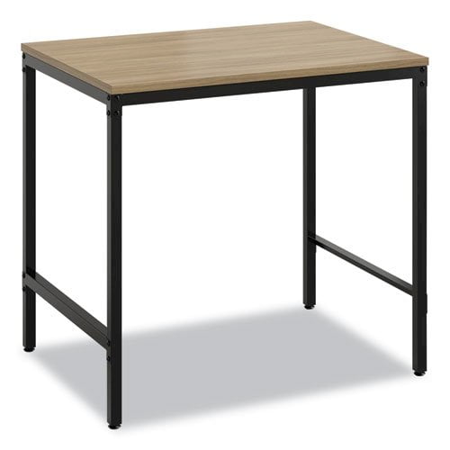 Safco Sleek Neo Walnut Study Desk Sturdy Metal Legs . Made in the USA.