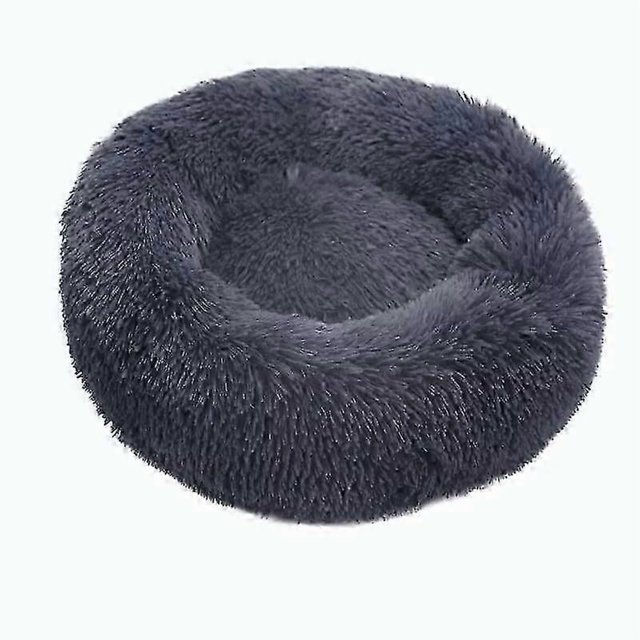 Round Cat Bed Super Soft Long Plush Dog Kennel Mat Puppy Round Cushion Portable Animal Sleeping Supplies Cats Winter Warm Bed