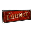 thumbnail image 1 of Outdoor Red Lounge 4"x12" Metal Sign, Wall Décor for Home and Office, 1 of 4