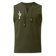 thumbnail image 3 of IDALL Tank Tops Men Mens T-Shirts Sleeveless Shirts for Men Male Spring And Tops Sports Sleeveless Top Cotton Vest Painting Fitness Muscle Tank Top Comfort Colors Tshirt Army Green L, 3 of 4