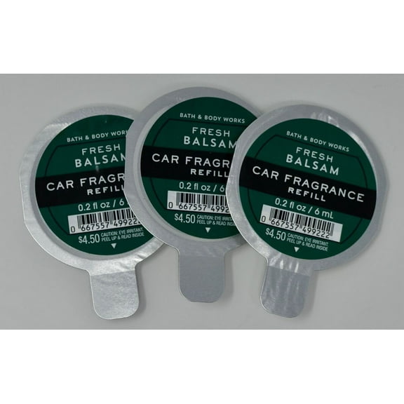 Bath & Body Works Scentportable Car Scent Fresh Balsam Set of 3 for Cars