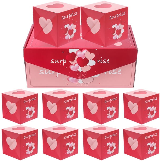 1 Juego de cajas de dulces para el Día de San Valentín, caja para envolver regalos, caja de regalo pequeña, caja de regalo de explosión que rebota para vacaciones