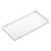 Uxcell 4" x 8" Small White Mini Tray Plastic Rectangular Wooden Serving Trays White