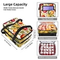 thumbnail image 3 of Thanksgiving Double Layered Insulated Lunch Bag with Two Compartments | Large Capacity Meal Bag for Hand Carry | Refrigerated Lunch Bags - 7.1x11.4x16.1 Inches, 3 of 6