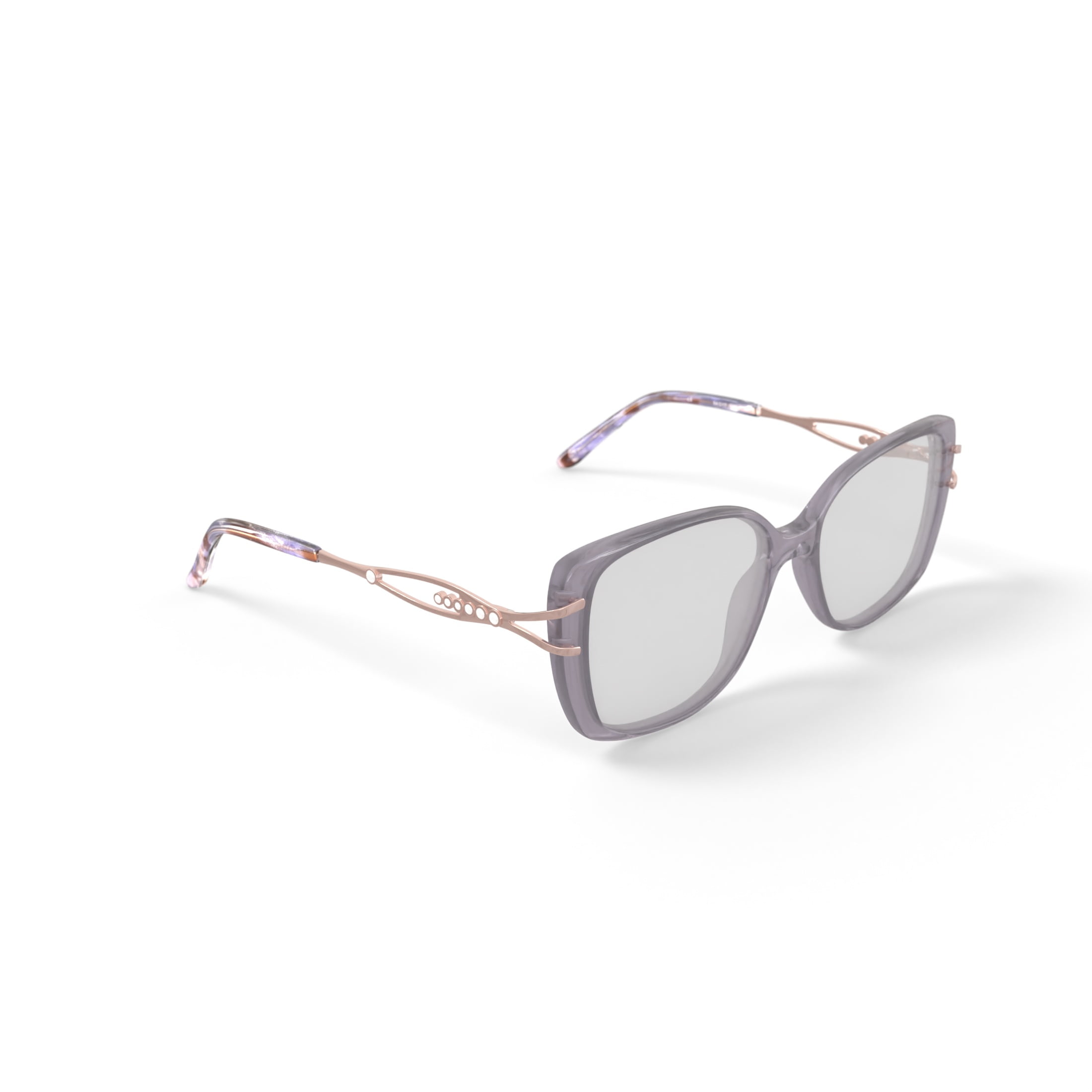 Madison Avenue Women’s MAL225 Prescription Eyeglasses with Case, Crystal Champagne