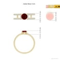 thumbnail image 4 of ANGARA Natural Ruby Parallel Split Shank Ring with Accents in 14K Yellow Gold for Women (Size-5mm) | July Birthstone, Birthday, Anniversary, Jewelry Gift for Women | Natural Ruby Ring, 4 of 9
