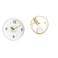 thumbnail image 1 of Reloj De Pared Decorativo Moderno Con Escultura De Bola De Cristal, Figura De Metal, Soporte Silencioso, Sin Tictac, Números Grandes Para El Hogar, La Oficina, La Sala De Estudio, El Pasillo Y, 1 of 8