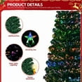 thumbnail image 2 of imerelez 6 FT Pre-lit Christmas Tree, Artificial Fiber Optic Christmas Tree with Lighted Top Star and 220 Branch Tips, Holiday Xmas Decoration Tree for Home Office Store Party, Green, 2 of 7