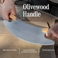 thumbnail image 2 of Classic Cuisine 17” Stainless Steel Pizza Cutter Rocker Blade with Olivewood Handles, 2 of 6