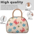 thumbnail image 4 of Reusable Thermal Lunch Bag Lunch Box for Women Men,Marine Adorable Crab Zipper Closure Lunch Tote Small Leakproof Cute Lunch Cooler with for Supermarket Shopping, 4 of 7