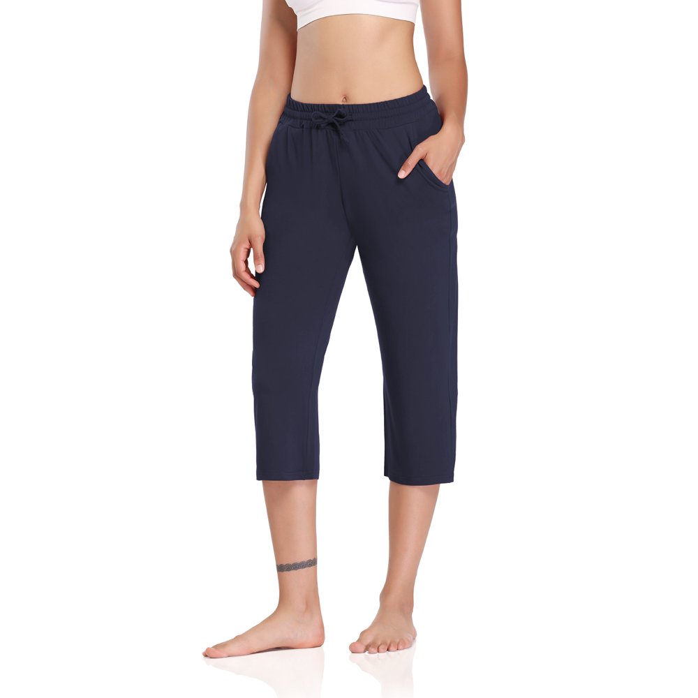 capri exercise pants with pockets