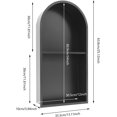 thumbnail image 3 of Stainless Steel Shower Niche 12" X 24", Recessed Wall Niche Arched for Shower Wall, No Tile Needed Bathroom Arched Niche Double Shelves Recessed Shower Shelf (Black), 3 of 7