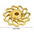 thumbnail image 4 of Outbit Jockey Wheel-1 Par MEIJUN Cojinete de cerámica Polea Trasera Jockey Wheel Bicicleta Guía Rodillo(11T-Oro), 4 of 5