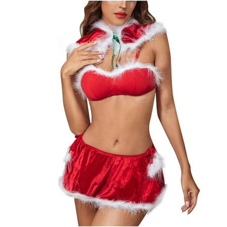 

Women Lingerie Sexy Sets Women Christmas Underwear Shawl Bra Panties Skirt Underclothes Underpants Lingerie Roleplay Sets Plus Size Black Lace Lingerie Sexy Lingerie Babydoll Sets