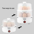 thumbnail image 2 of Cocedor de Huevos de 2 Niveles con Gran Capacidad para 14 Huevos, Tomorotec, Eléctrico y Rápido, Apagado Automático para Huevos Duros, Escalfados, Verduras Al Vapor, Mariscos y Albóndigas., 2 of 7